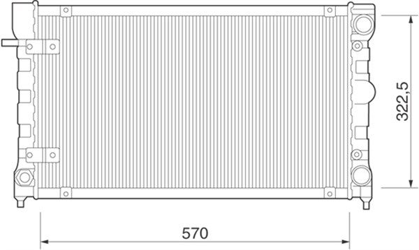 MAGNETI MARELLI Радиатор, охлаждение двигателя 350213271000